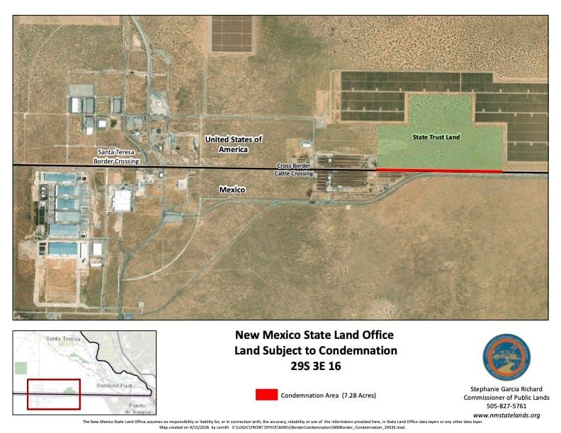 NM Land Commissioner Garcia Richard decries Trump ‘land grab’ along New Mexico-Mexico border