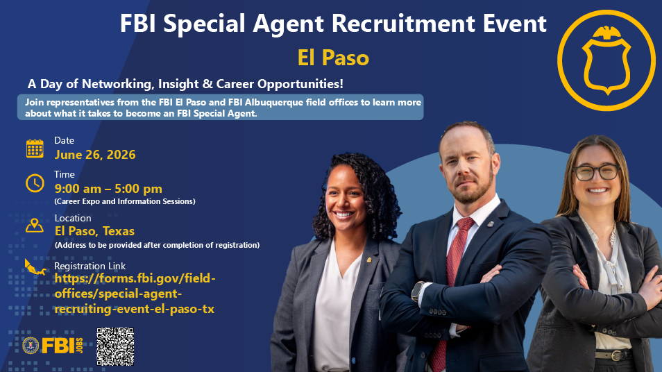 FBI to host special agent recruitment event in El Paso