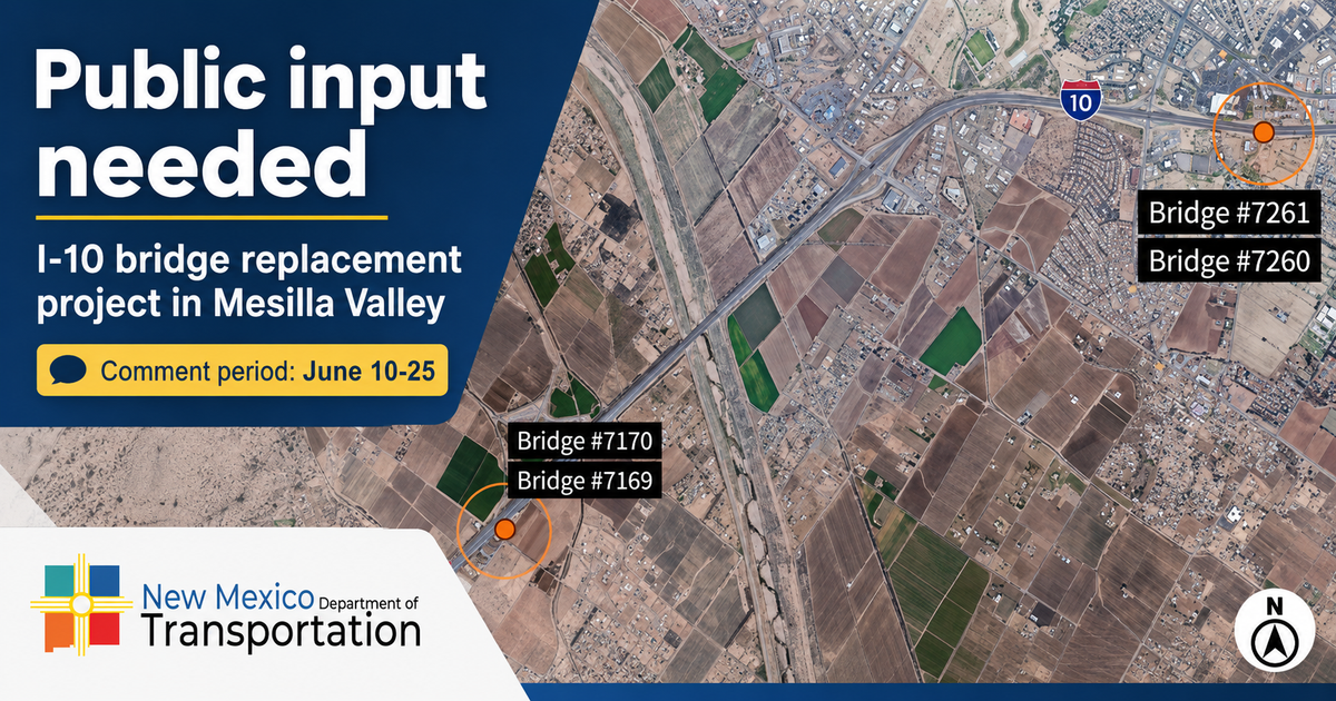 Public input sought on I-10 bridge replacements in Mesilla Valley