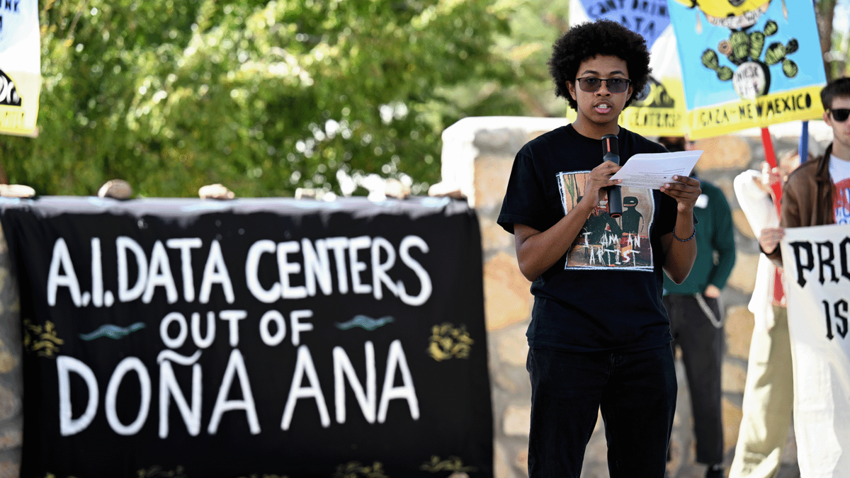 New Mexico State University students and organizers call for statewide ban on data centers