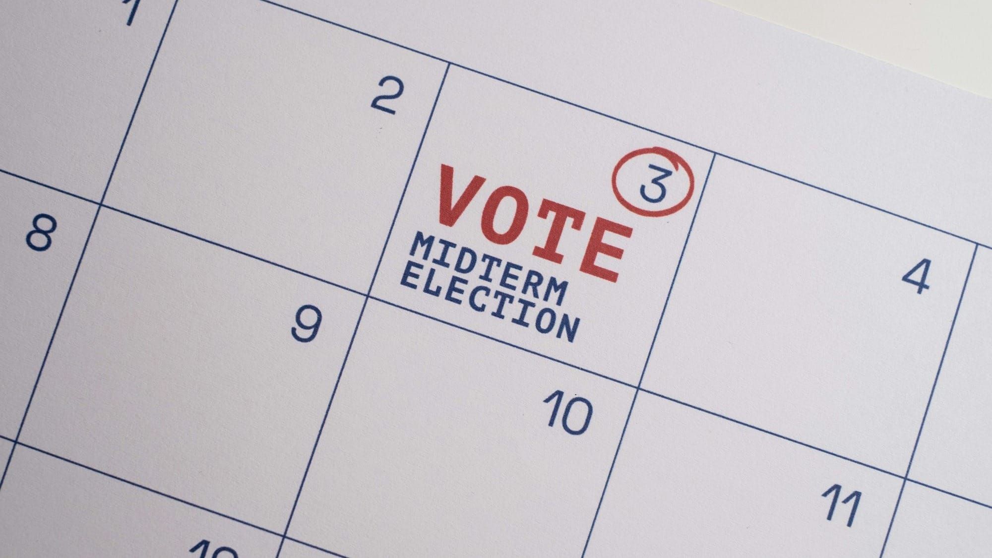 A calendar marks Nov. 3 as Election Day. The Doña Ana County Clerk's Office is reminding voters that only County Commission District 3 has a qualified write-in candidate in the 2026 general election. ( Vitalii Abakumov / Unsplash )