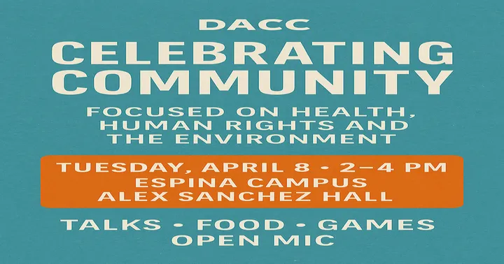 DACC to host community event focused on healthy living, human rights and the environment