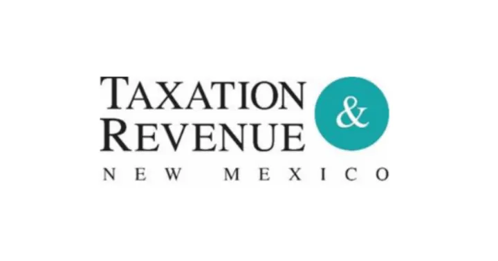 New Mexico Taxation and Revenue Department logo displaying the words “Taxation & Revenue” with a teal ampersand circle and “New Mexico” beneath the text.