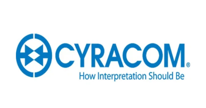 The CyraCom logo, featuring a blue circular symbol and the company name with the tagline “How Interpretation Should Be.”