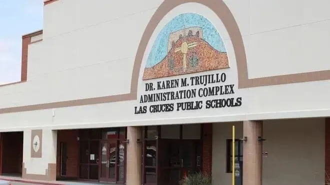 Exterior of the Dr. Karen M. Trujillo Administration Complex for Las Cruces Public Schools.