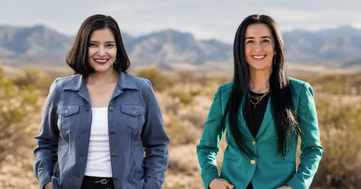 Lori A. Martinez and Matilda "Tilli" McCarthy Villalobos in a two-person composite image for the Democratic primary for New Mexico House District 37.