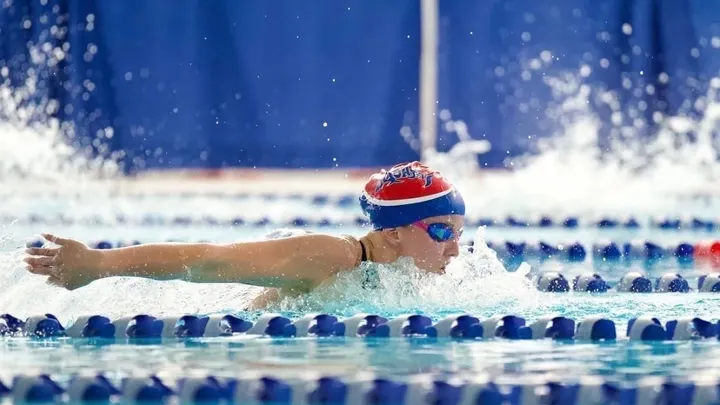 Incoming NMSU swimmer Juliet Nicholson, who will represent Canada at the 2026 Junior Pan Pacific Championships in Vancouver.