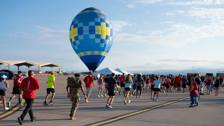 Runners participate in a previous Ace of Races event at Holloman Air Force Base in southern New Mexico.