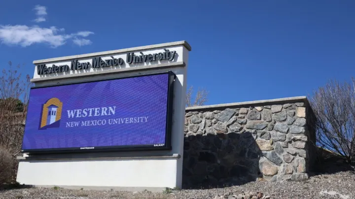 The Western New Mexico University campus in Silver City, photographed in March 2026.