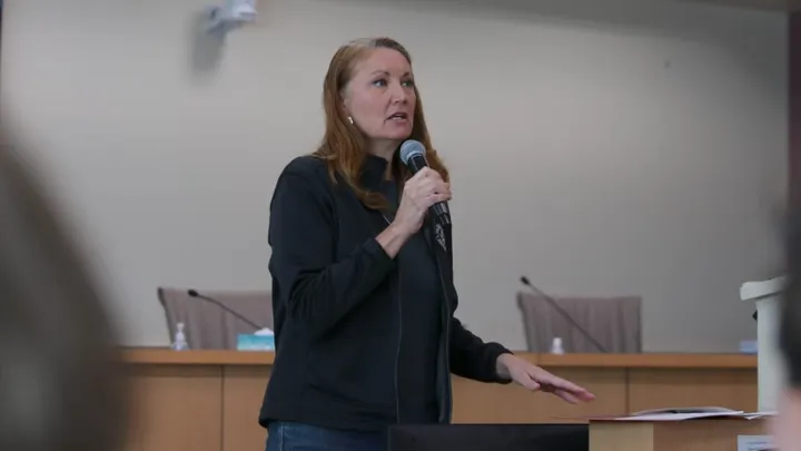 U.S. Rep. Melanie Stansbury speaks during a public event.