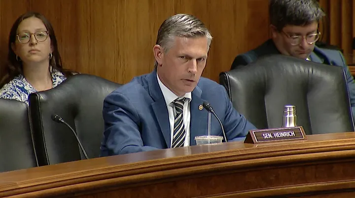 U.S. Sen. Martin Heinrich, D-N.M., speaks at a Senate Appropriations Committee hearing.