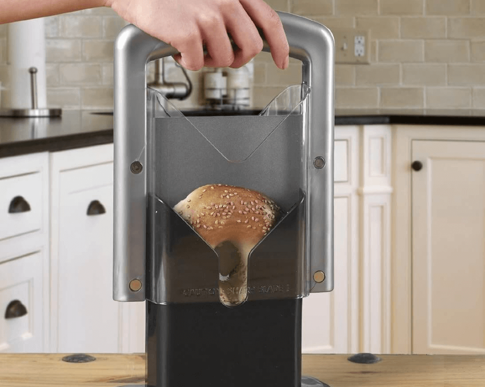 Guillotine-Style Bagel Slicer