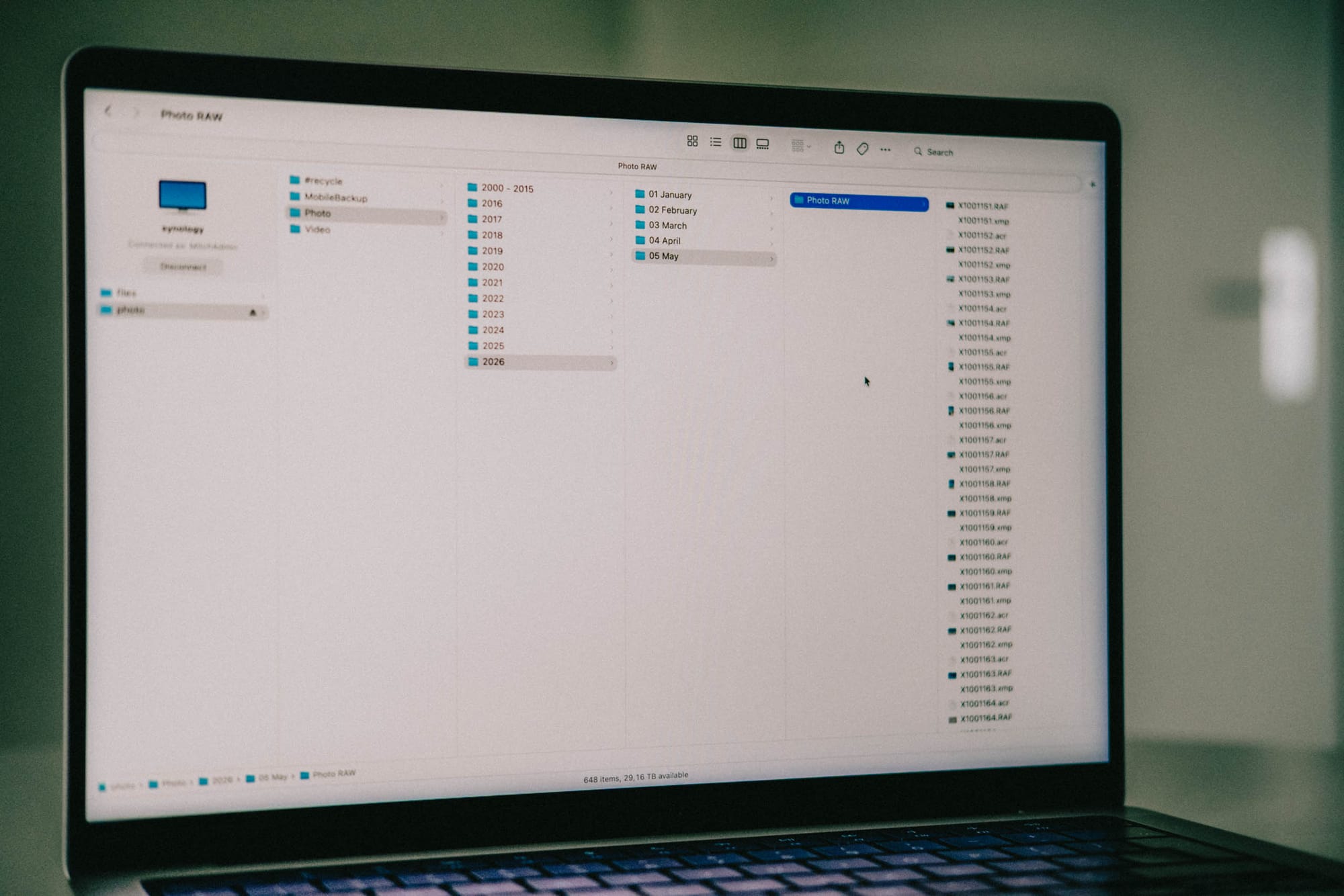 Lightroom year and month folder structure
