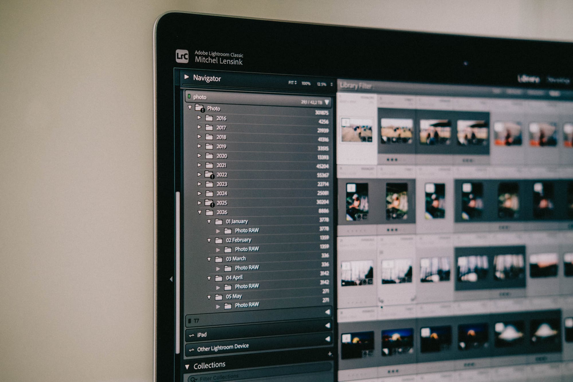 Lightroom year and month folder structure