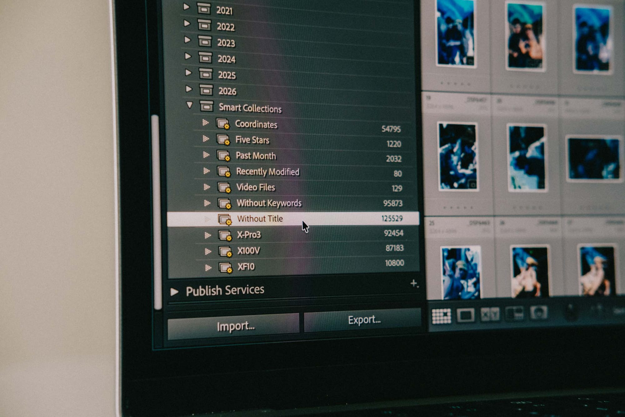 Lightroom Smart Collection "Without Title"
