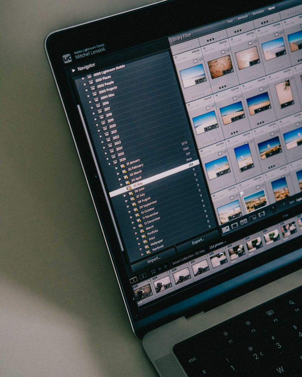 Lightroom Classic photo organization system
