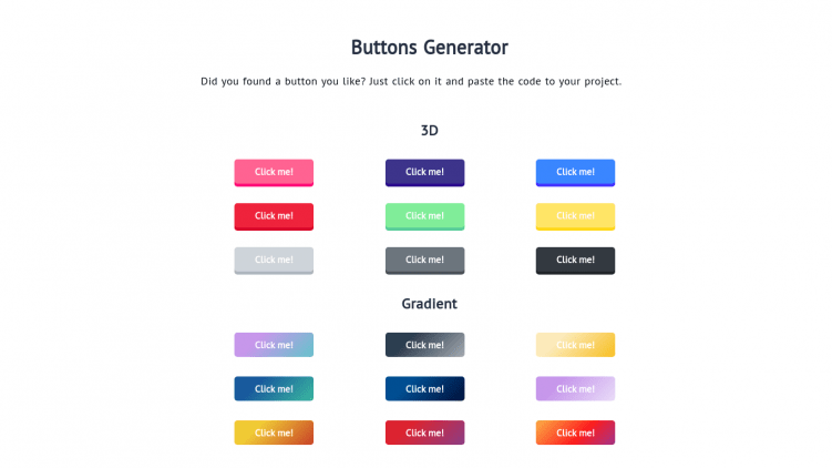 Screenshot of Buttons Generator.