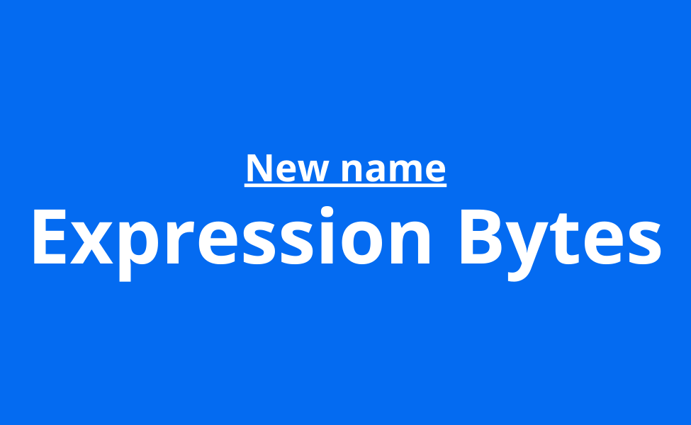 Featured image annuncing the website name change from The Stack Junction to Expression Bytes for Tiago's website.