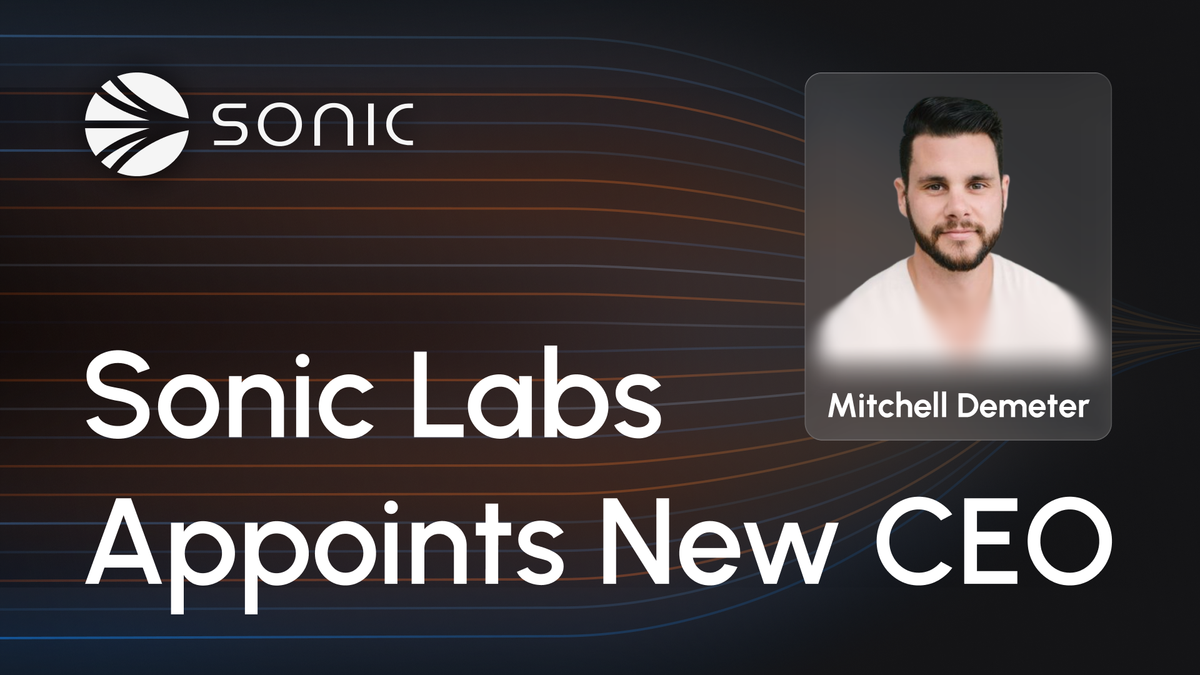 Mitchell Demeter Appointed CEO of Sonic Labs to Drive Global Growth and Institutional Expansion