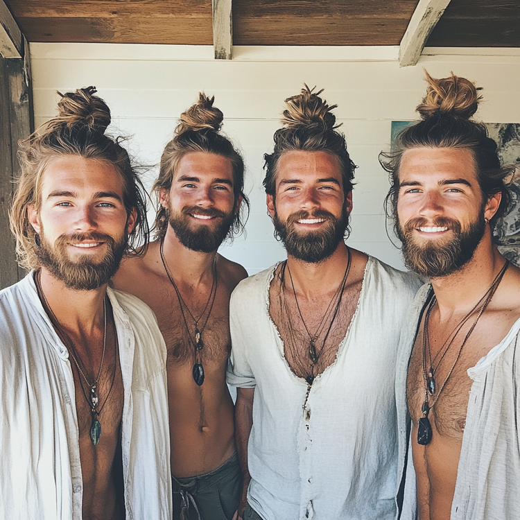 Man Buds with Man Buns