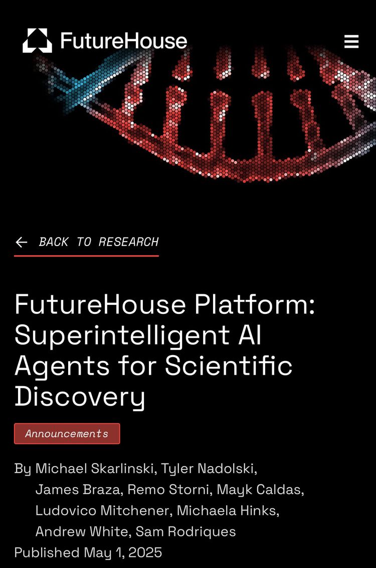 Futurehouse - Research Grade AI Chatbots