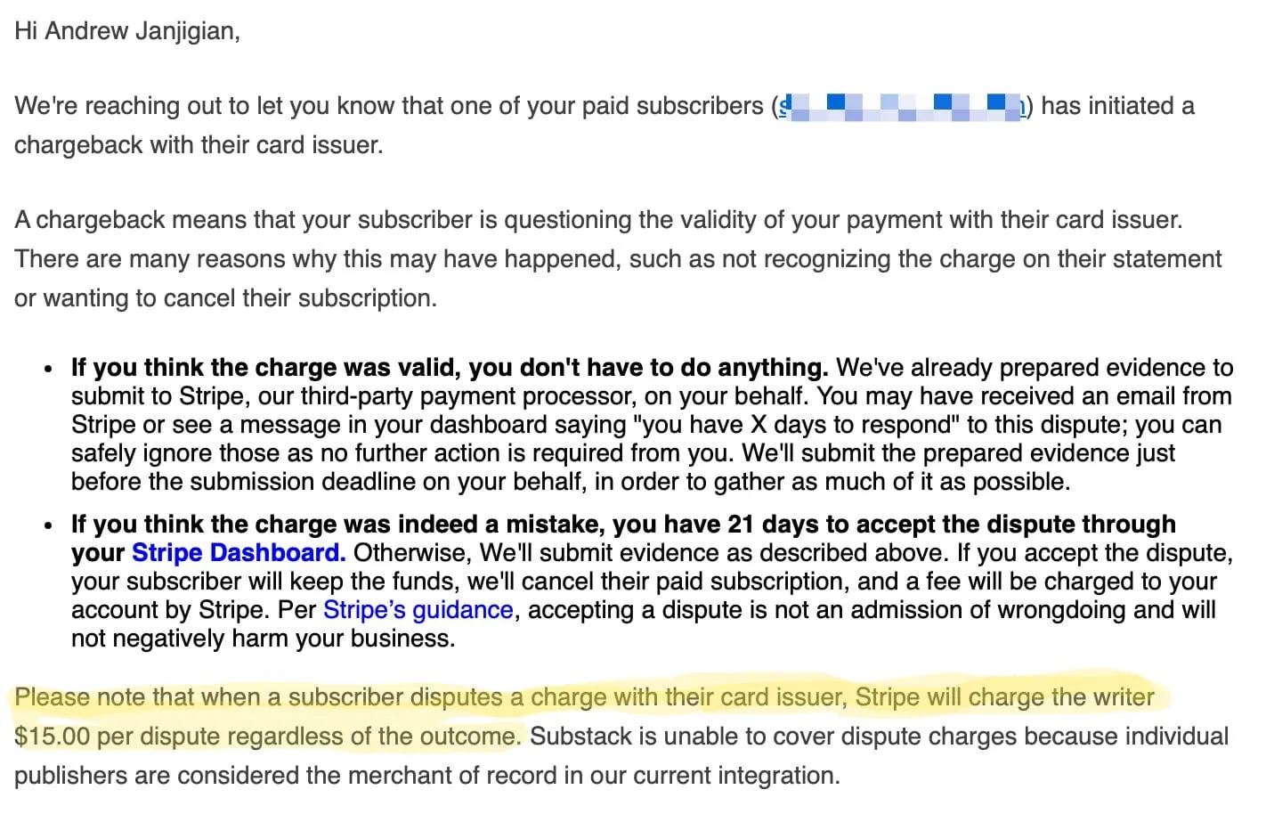 A gentle reminder to Wordloaf paid subscribers