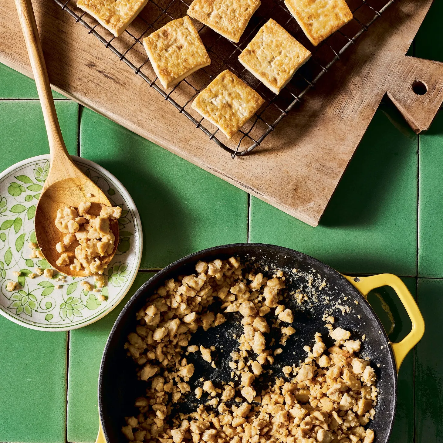 Thịt Bằm Chay (Umami Tofu Crumbles) and Hành Phi (Fast-Fried Shallots)