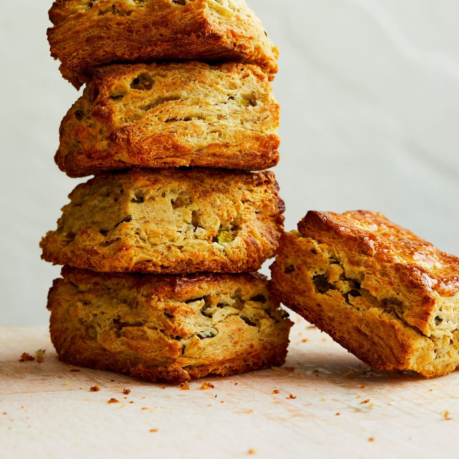 Flaky Cheese and Pickle Scones
