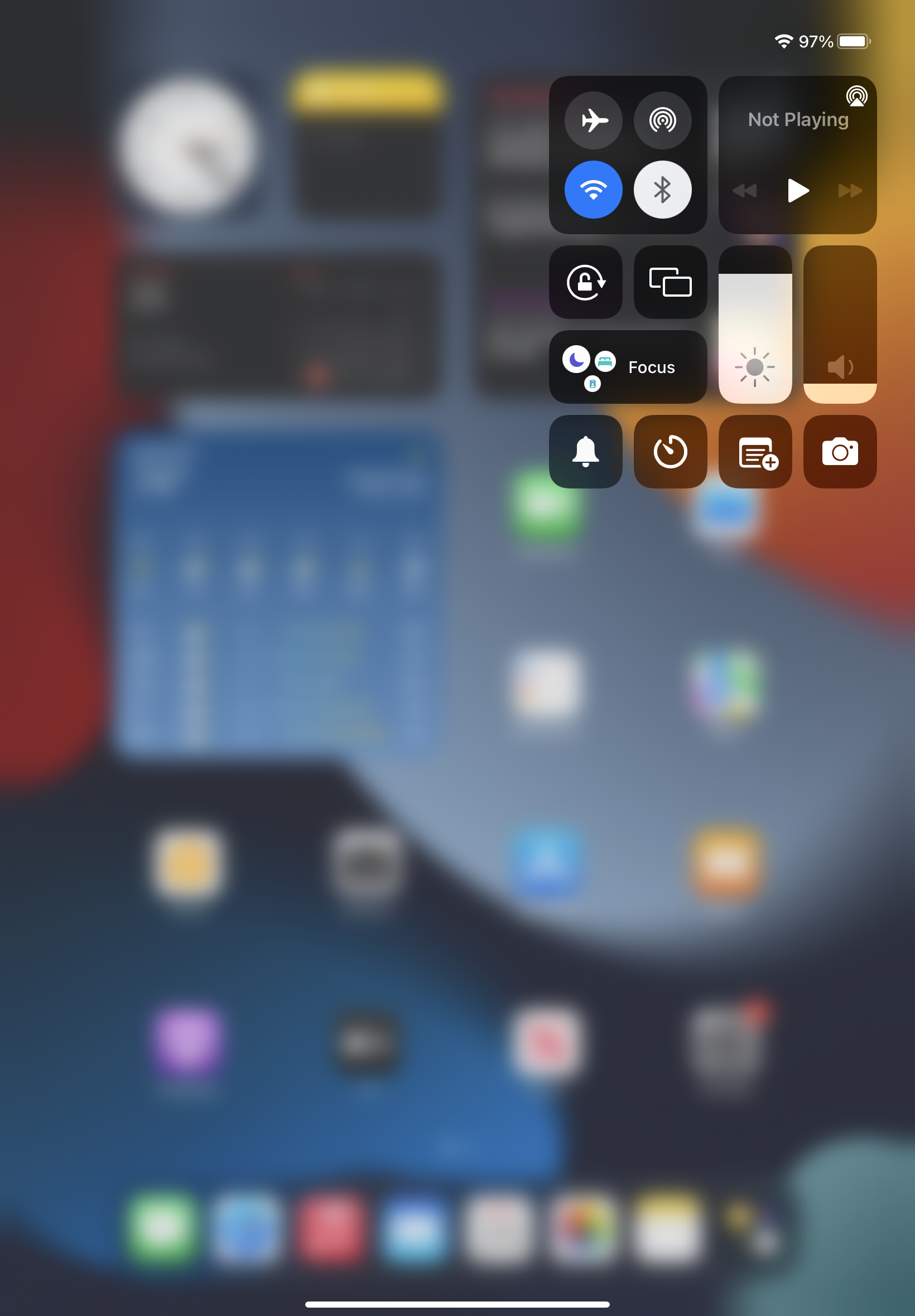 iOS settings pane.