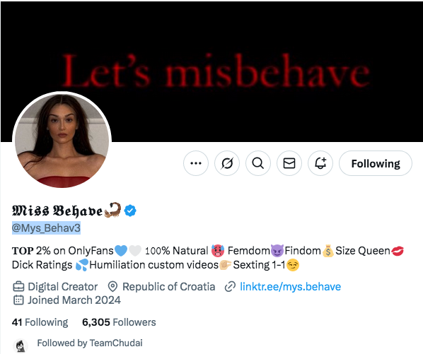 Miss Behave Is Watching You / mys behav3 / Tall Big ass OF Model / Oye! Oye! Oye! Magazine / Findom