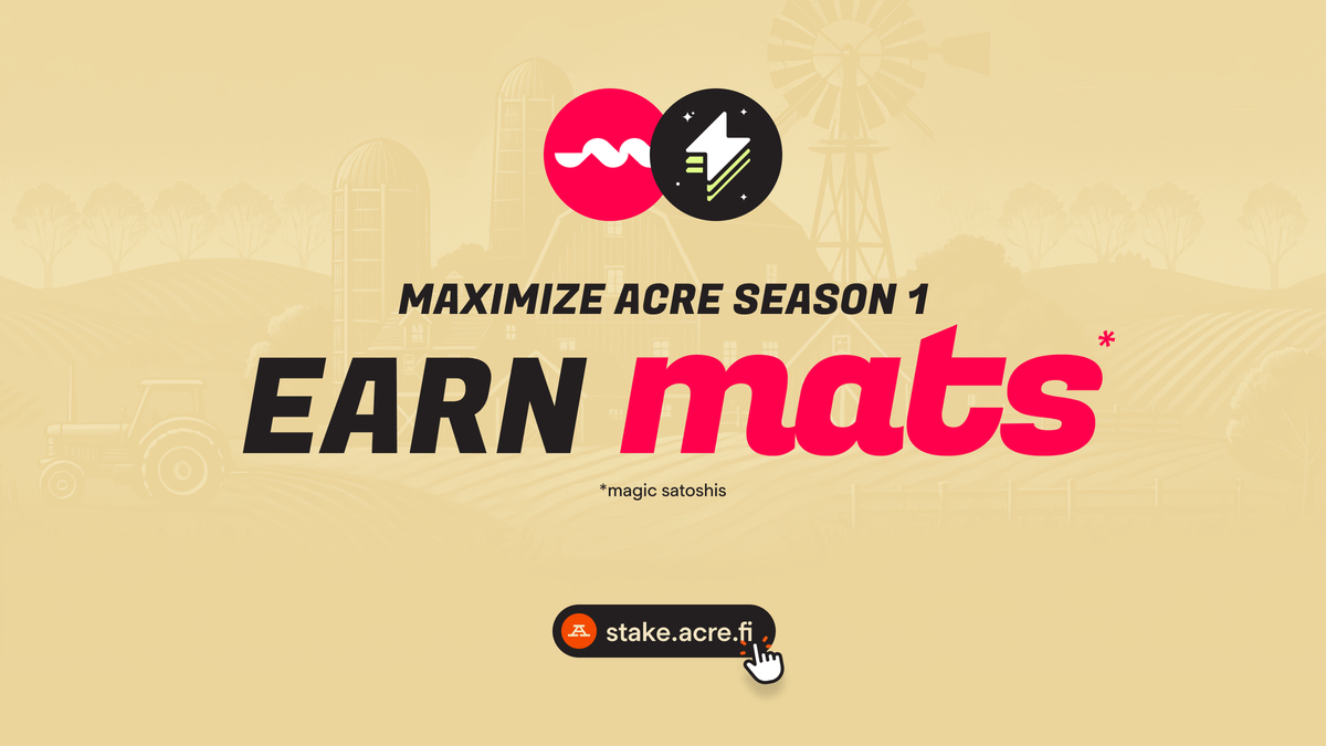 Maximize Acre Season 1:        Earn mats