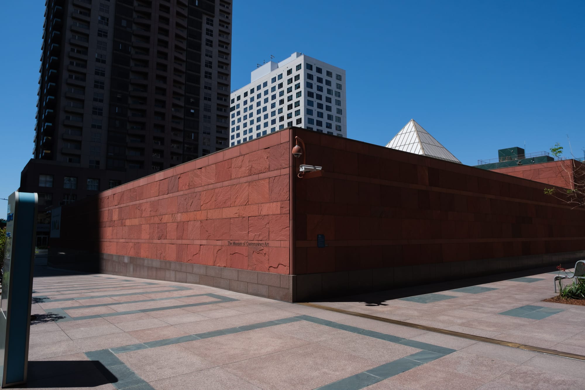 A corner of the MOCA building in Downtown Los Angeles. Credit: Ben Camacho
