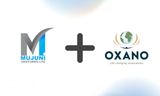 Deal announcement graphic showing the logos for Mujuni Ventures Ltd and Oxano Capital separated by a plus sign, with the Africa Investor Review branding in the bottom right corner.