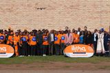 Members of the Ilitha Telecommunications deployment team and executive leadership at a network expansion event in South Africa.