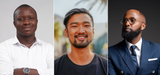 Left to right: Akinbola Asalu, Founder & CEO of Aktivate; Peng Chen, Co-Founder & CEO of HustleSasa; Kagwe Mungai, Founder & CEO of Book Mahali