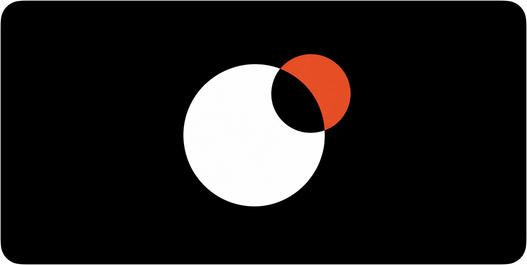 Black, white and orange symbol representing the About section.