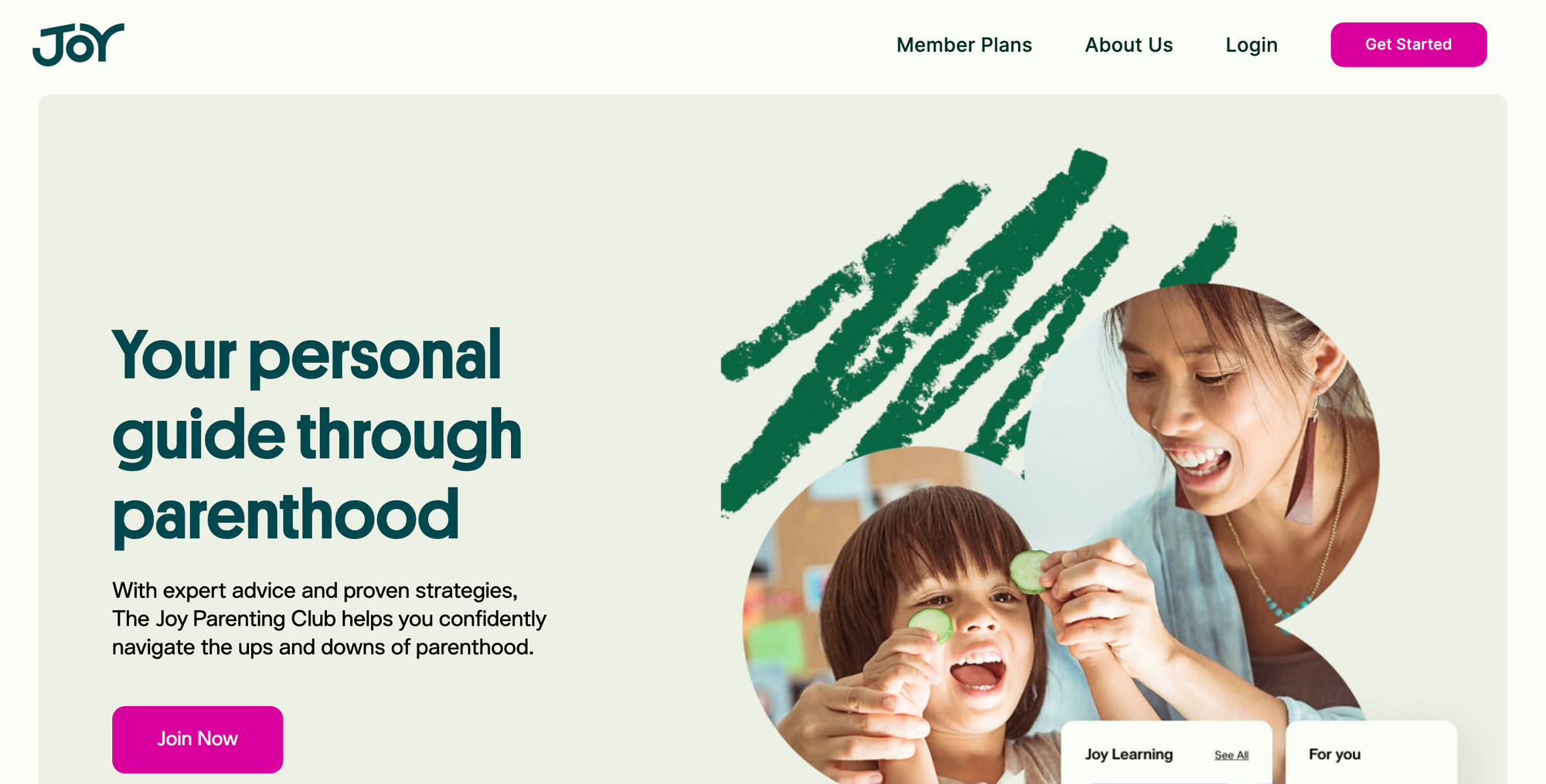 Joy Parenting Support - homepage