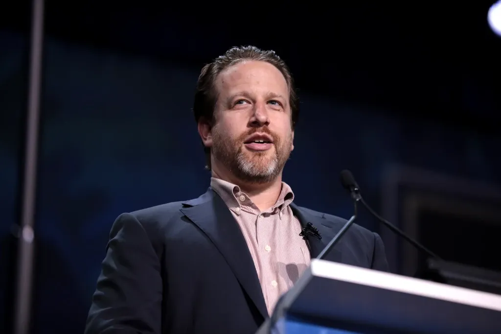 Joe Sanberg, co-founder of neobank Aspiration, speaking at the 2019 state convention for the California Democratic Party. Sanberg pleaded guilty this month to defrauding investors.Gage Skidmore