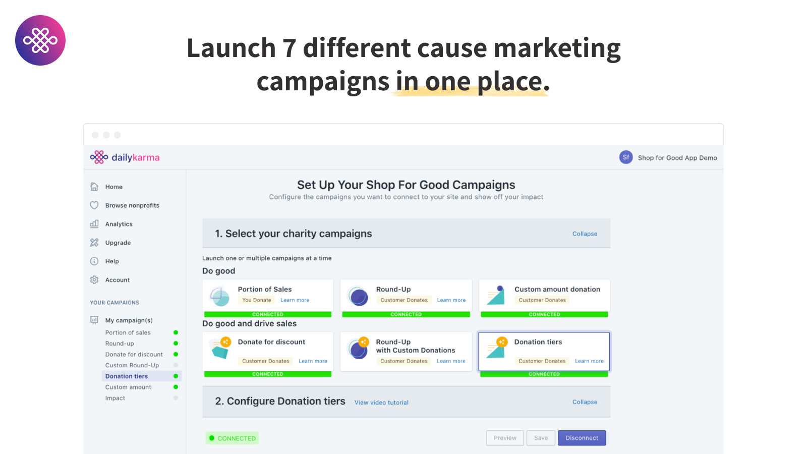 Shop for Good Donation App - by Daily Karma