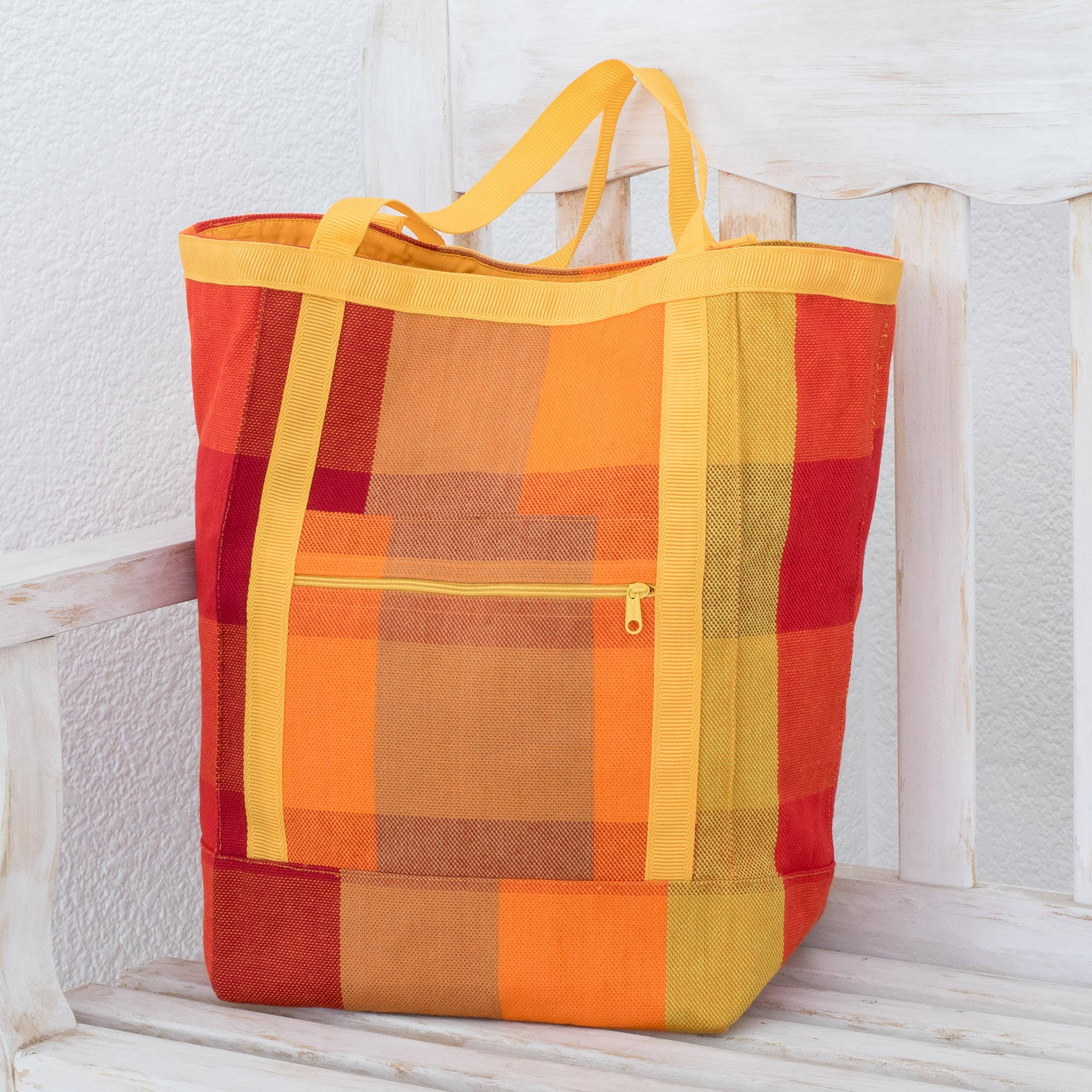 Vibrant Cotton Tote Handwoven