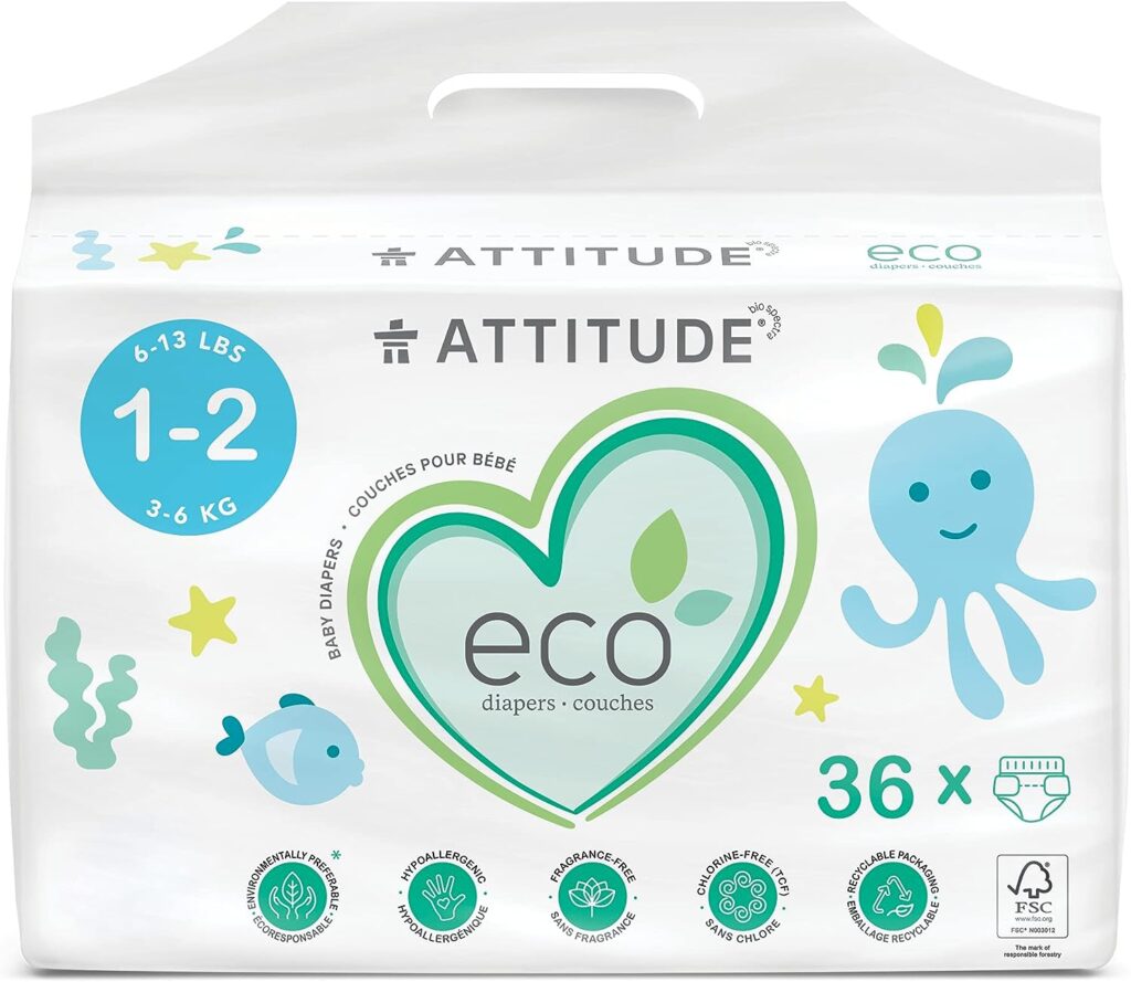 ATTITUDE Biodegradable Baby Diapers