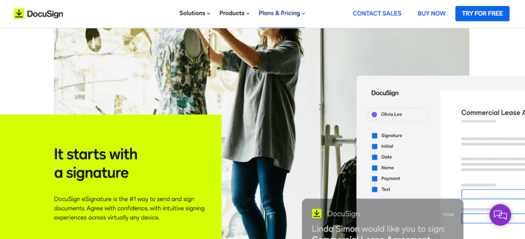 DocuSign electronic signature