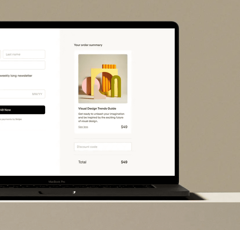 Flodesk Checkout
