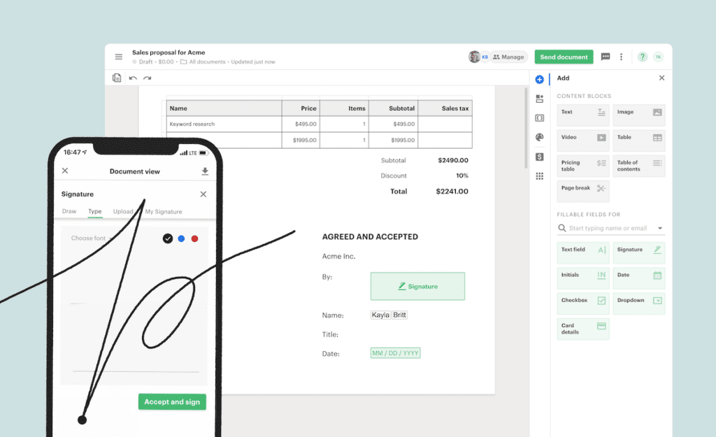 Pandadoc vs Docusign - Document Creation and Editing