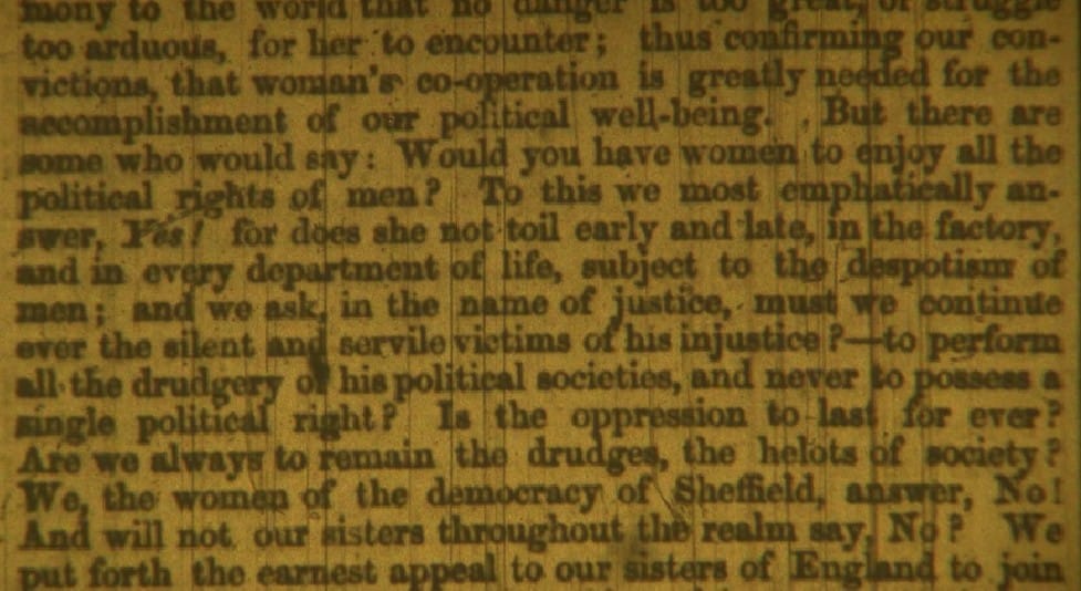 How Sheffield gave birth to women's suffrage