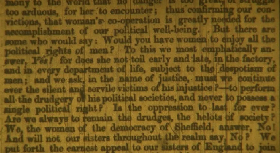 How Sheffield gave birth to women's suffrage