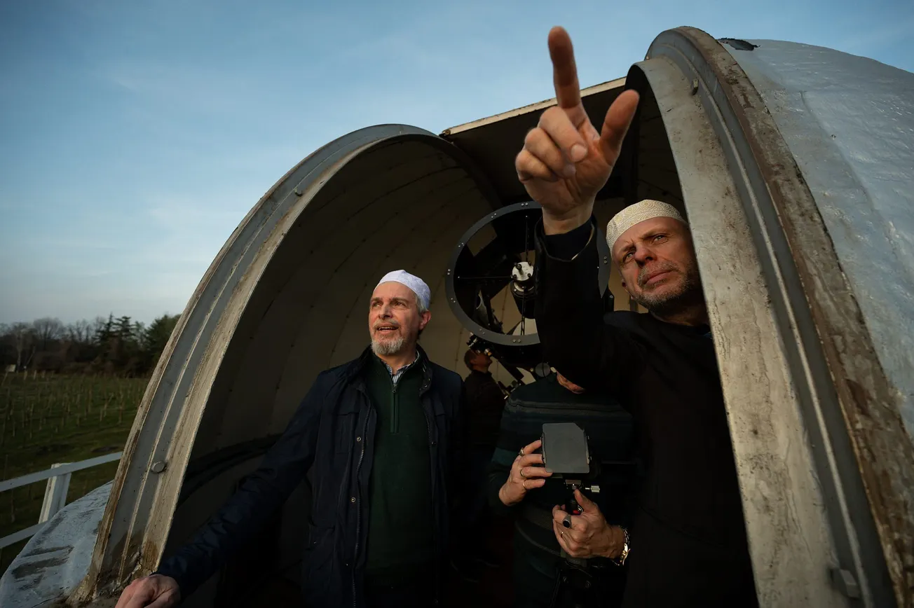 Waiting for a gap in the clouds, the glimpse of a new moon, and a month of reflection to begin