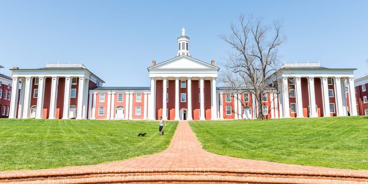 The colonnade at Washington and Lee university.