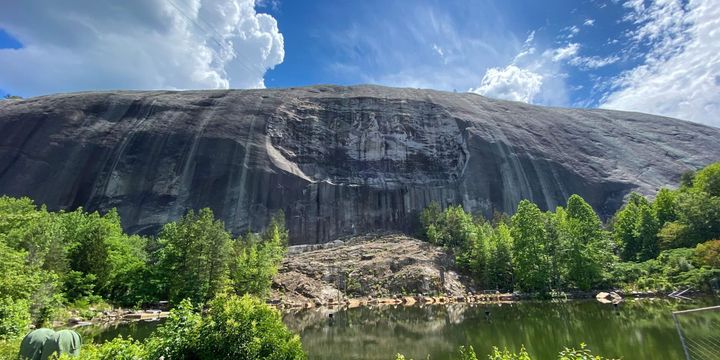 Confederate monument on Stone Mountain in Georgia.
