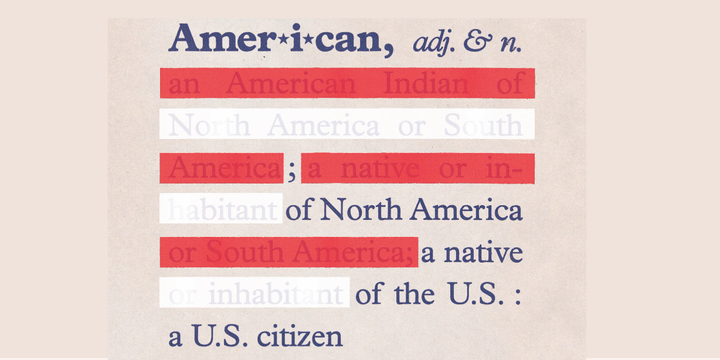 Amer*I*can, adj. & n. an American Indian of North or South America; a native or inhabitant of North America or South America; a native or inhabitant of the U.S. : a U.S. citizen.